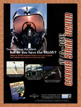 1998 iF/A-18E Carrier Strike Fighter PC Original Advertisement / Retro Promo v1