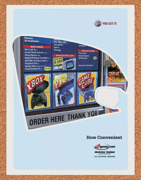 EB Games Original 2004 Ad Authentic Xbox PS2 Nintendo Funny Video Game Promo