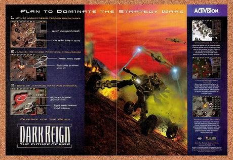 1997 Dark Reign The Future Of War PC Original Advertisement / Retro Promo v4