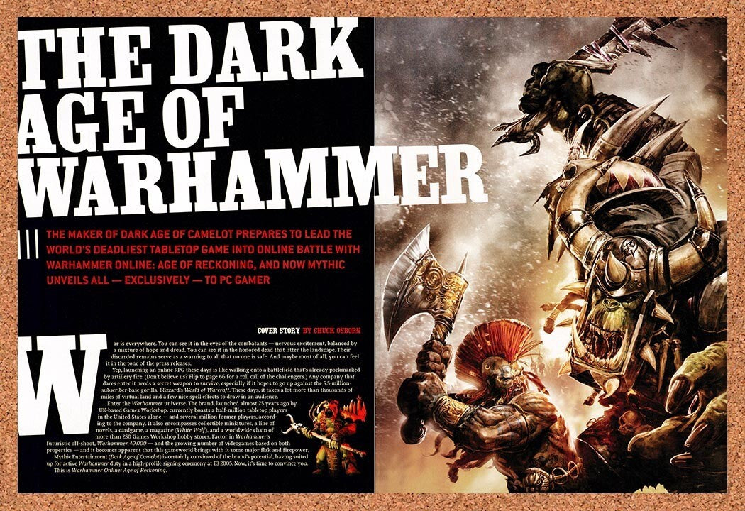 2006 Warhammer Online Age Of Reckoning PC Preview Original Ad / Wall Art v5