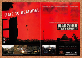 1999 Warzone 2100 PC Original Advertisement / Retro Promo v2