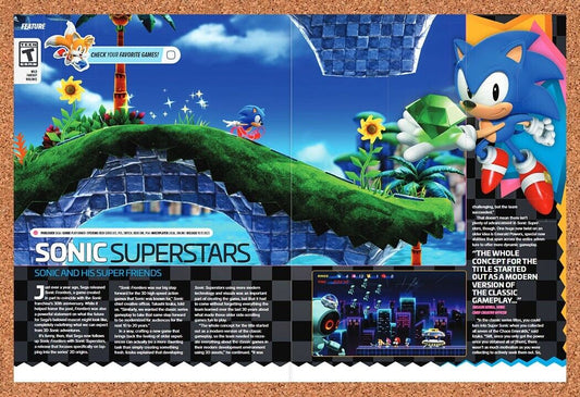 Sonic Superstars Switch Original 2022 Ad - Video Game Review Display Promo