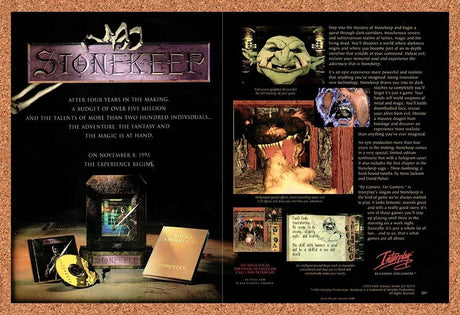 Stonekeep PC Original 1997 Vintage Ad - Video Game Art Promo