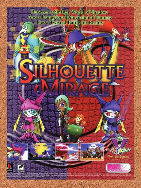 Silhouette Mirage PS1 Original 1999 Ad Authentic Video Game Promo