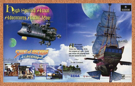 Skies Of Arcadia Legends GameCube Original 2002 Ad Authentic Sega Game Promo v2