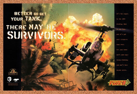 1997 Return Fire 2 PS1 Original Advertisement / Retro Wall Art v1