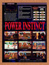 1994 Power Instinct Genesis Original Advertisement / Retro Promo vr1