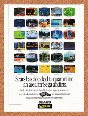 1992 Sega Sears Funtronics Original Advertisement / Retro Promo v1