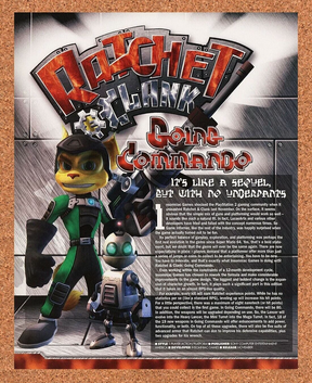 Ratchet And Clank PS2 Original 2006 Ad Authentic Commando Contest Game Promo