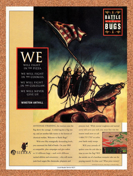 1994 Battle Bugs IBM Original Advertisement / Retro Promo v1