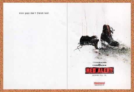 1996 Red Alert PC Original Advertisement / Retro Promo v1