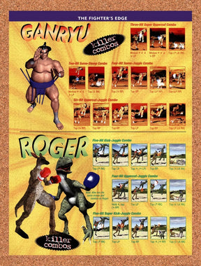 1996 Tekken 2 Ganryu & Roger Combos Original Advertisement / Retro Promo vr3