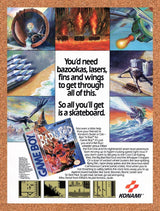 1991 Skate Or Die Bad N Rad Game Boy Original Advertisement / Retro Wall Art v1