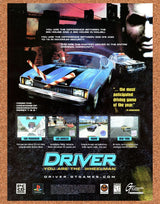 1999 Driver You Are The Wheelman PC Original Advertisement / Retro Promo v3
