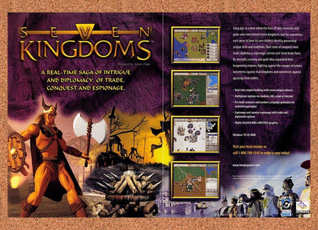 1998 Seven Kingdoms PC Original Advertisement / Retro Promo v2