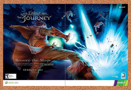2012 Fable The Journey Xbox 360 Original Advertisement / Retro Wall Art v1