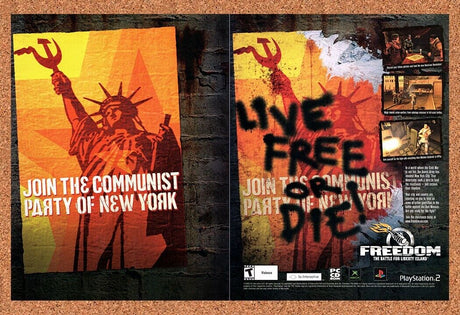 Freedom The Battle For Liberty Island PS2 Original 2003 Vintage Ad - Game Promo
