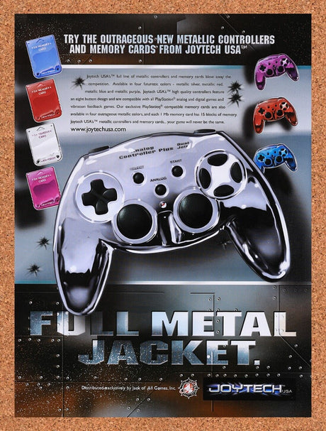1999 Joytech USA Full Metal Jacket PS1 Controller Original Ad / Wall Art v1