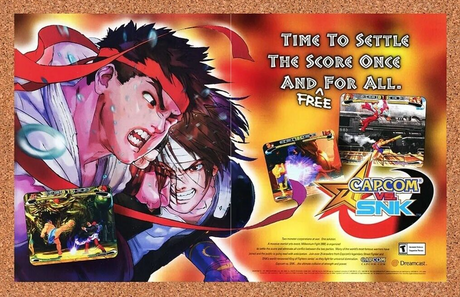 Capcom vs SNK Dreamcast Original 2001 Ad Authentic Video Game Promo