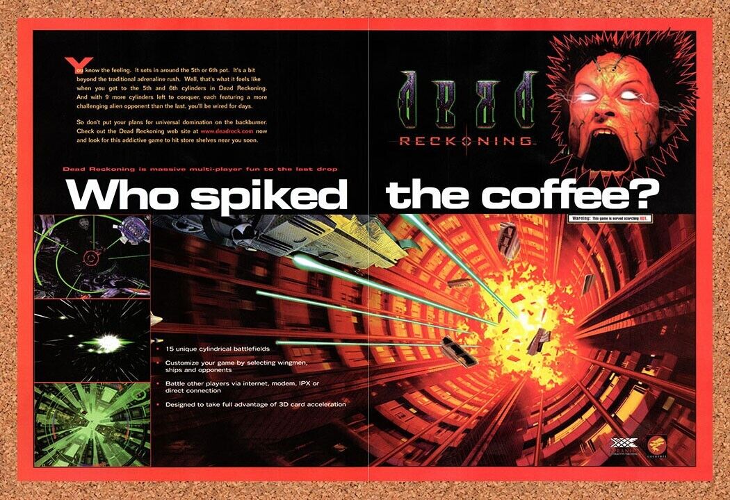 1998 Dead Reckoning PC Original Advertisement / Retro Wall Art v2