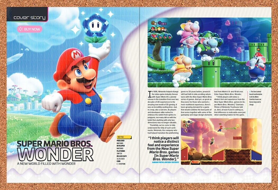 Super Mario Bros Wonder Original 2022 Ad - Video Game Display Promo