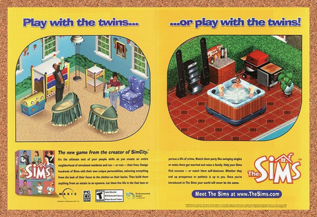 Sims PC Original 2002 Ad Authentic Funny Witty Video Game Promo v3