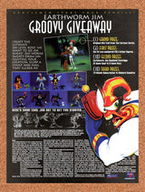 1995 Earthworm Jim Groovy Giveaway Sweepstakes Original Advertisement / Promo v1