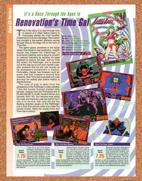 1993 Time Gal Sega CD Original Advertisement / Retro Wall Art v1