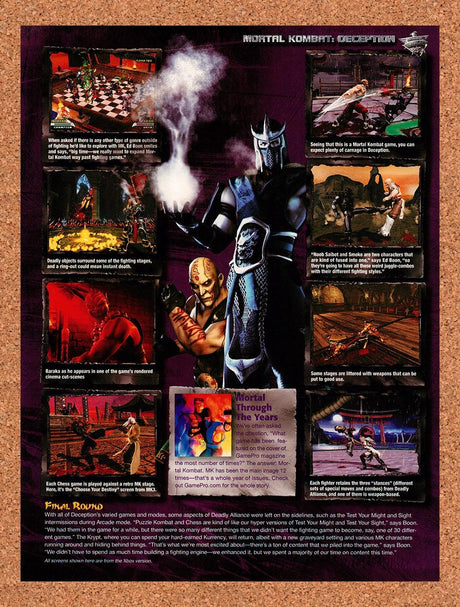 2004 Mortal Kombat Deception PS2 Original Advertisement / Retro Promo vr3