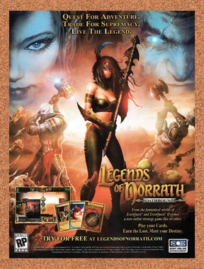 2007 Legends Of Norrath Oathbound PC Original Advertisement / Retro Promo v1