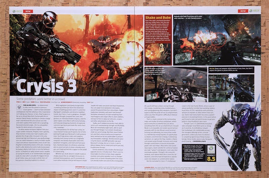 2012 Crysis 3 Xbox 360 Original Advertisement / Retro Wall Art v1