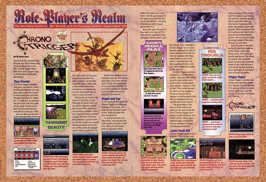 1994 Chrono Trigger SNES Original Advertisement / Retro Wall Art v3