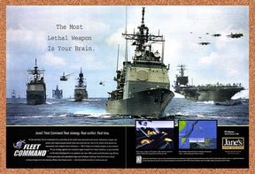 1999 Jane's Fleet Command PC Original Advertisement / Retro Promo v1