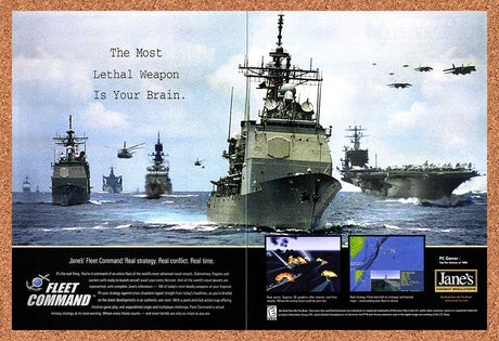 1999 Jane's Fleet Command PC Original Advertisement / Retro Promo v1