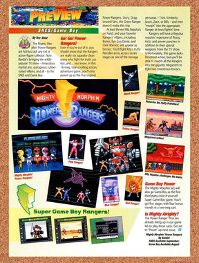 1994 Power Rangers SNES Original Advertisement / Retro Promo vr2