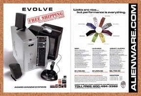 2001 Alienware  Area-51 Aurora Original Advertisement / Retro Wall Art v27