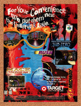 1997 Midway N64 PS1 Games At Target Original Advertisement / Retro Wall Art v2