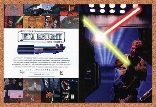 Star Wars Jedi Knight Dark Forces 2 PC Original 1996 Ad Authentic Game Art Promo