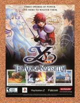 Ys The Ark of Napishtim PS2 Original 2004 Ad Authentic Video Game Promo