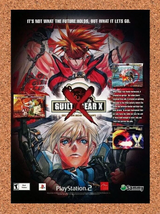 Guilty Gear X PS2 Original 2001 Ad Authentic PlayStation Video Game Promo