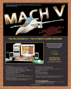 1994 Terminator Falcon Northwest Mach V Original Advertisement / Retro Promo v2