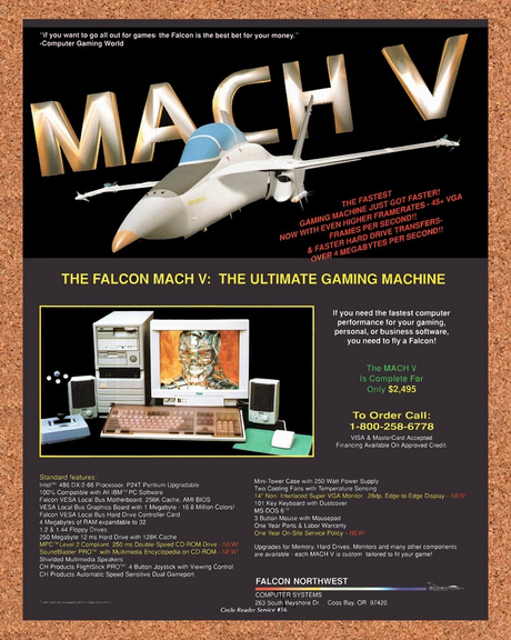 1994 Terminator Falcon Northwest Mach V Original Advertisement / Retro Promo v2