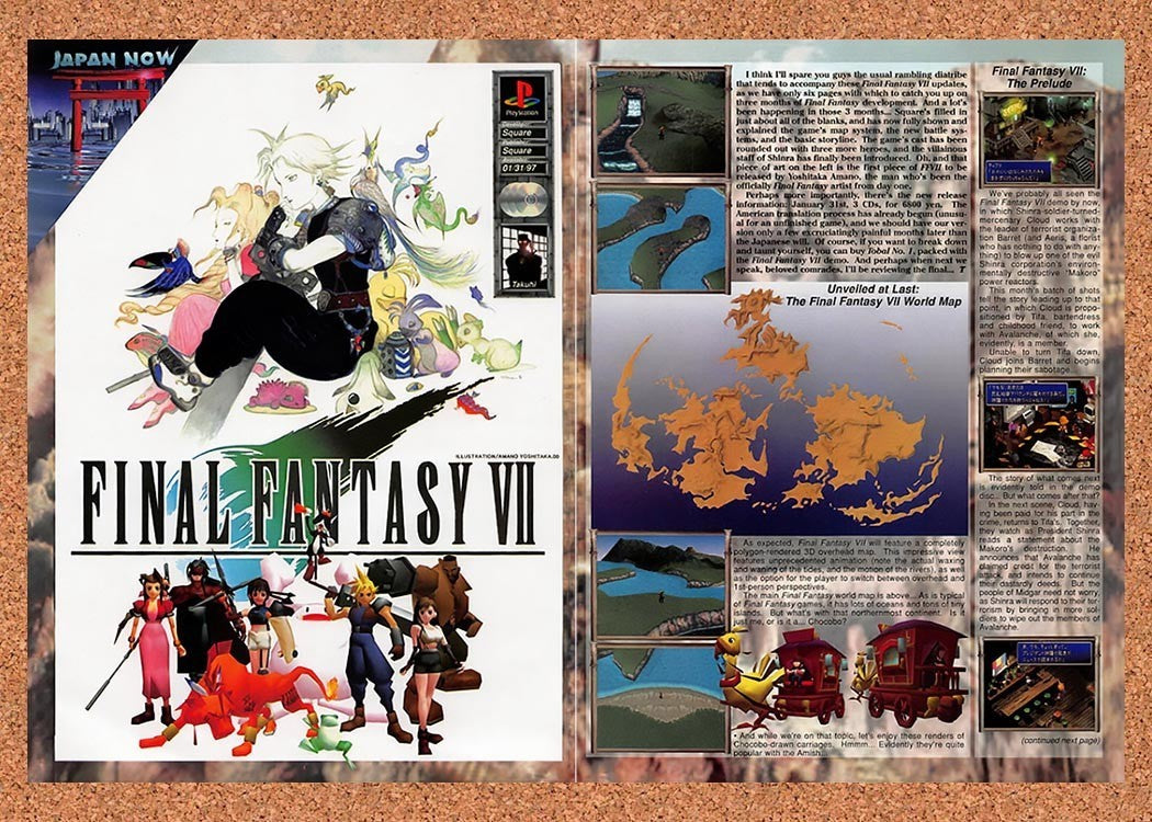 1997 Final Fantasy VII Early Preview Original Advertisement / Retro Promo vr9