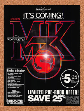1995 Mortal Kombat 3 GameFan Survival Guide Original Advertisement /Promo v1