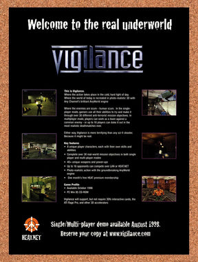 1998 Vigilance PC Original Advertisement / Retro Promo v1
