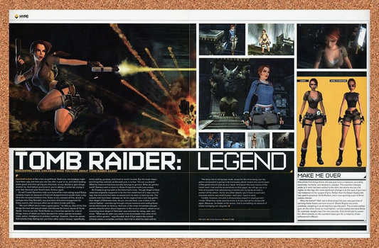 Tomb Raider Legend PS2 Original 2004 Print Ad Authentic Video Game Review Promo