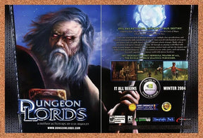 Dungeon Lords PC Original 2006 Ad Authentic nVidia GameSpy Video Game Promo