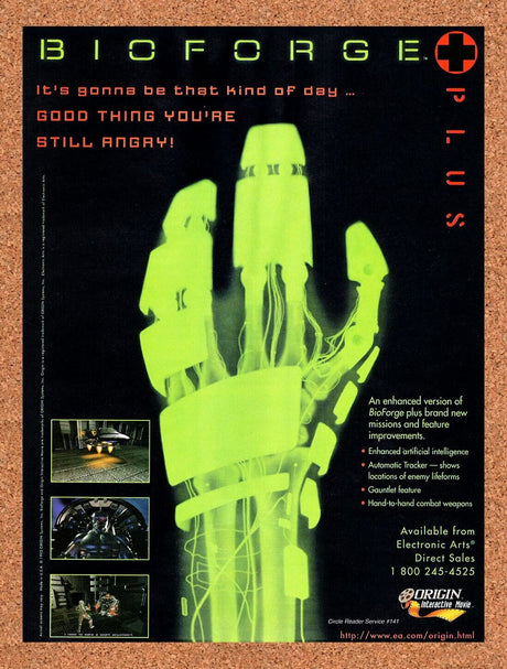 Bioforge PC Original 1995 Vintage Ad - Video Game Promo