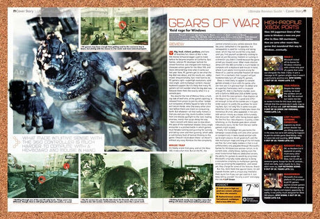 Gears Of War PC Original 2008 Vintage Ad - Video Game Review Art Promo