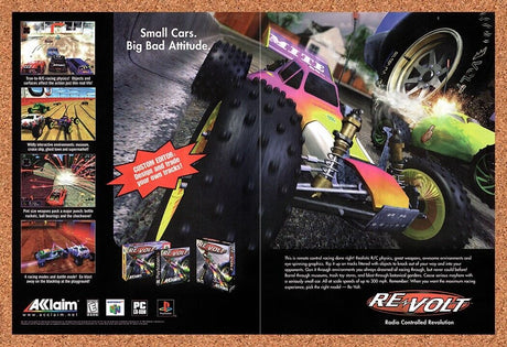 1999 Re-Volt N64 Original Advertisement / Retro Wall Art v2